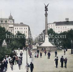 Historische Ansichten von Berlin; Siegessäule auf dem damaligen Belle-Alliance-Platz - eingeweiht 1873.