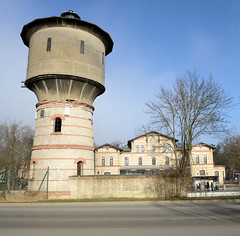 Wasserturm am Bahnhof -  Fotos von der Stadt   Grevesmühlen  im Landkreis Nordwestmecklenburg im Bundesland Mecklenburg-Vorpommern.