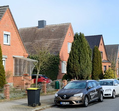 Einzelhäuser mit Satteldach in der Freytagstraße -  Fotos von der Stadt   Grevesmühlen  im Landkreis Nordwestmecklenburg im Bundesland Mecklenburg-Vorpommern.