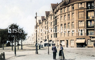 Alte Fotografie von der Kaltenkirchener Straße  - historische Bilder aus dem Hamburger Stadtteil Altona-Nord, Bezirk Hamburg Altona.