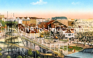 Panorama vom Luna Park, Rutsche - historische Bilder aus dem Hamburger Stadtteil Altona-Nord, Bezirk Hamburg Altona.