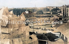 Alte Luftaufnahme vom Luna-Park;  historische Bilder aus dem Hamburger Stadtteil Altona-Nord, Bezirk Hamburg Altona.