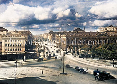 Blick über die Schlossbrücke in die Straße Unter den Linden (ca. 1932) -  historische Motive von Berlin.