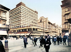 Doppeldeckerbusse und Kaufhäuser in der Königstraße (ca. 1930) - historische Motive von Berlin.