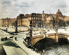 Kaiser Wilhelm Brücke über die Spree und Schloss  (ca. 1905) - historische Motive von Berlin.