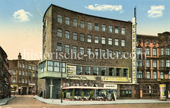 Historische Ansicht vom Kino Gloria-Palast in Hamburg-Harburg / Ufa-Palast wurde 1930 eröffnet, Architekt Eugen Schnell - das Gebäude wurde 1944 durch Bomben zerstört - Kinos in der Hansestadt Hamburg.