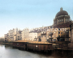 Die Spree auf der Rückseite des Berliner Schlosses (ca. 1890) - historische Motive von Berlin.