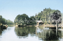 Isebekkanal an der Hoheluftbrücke - historisches Foto aus dem Hambuger Stadtteil Eimsbüttel, Bezirk Hamburg-Eimsbüttel.