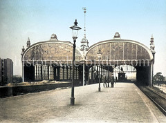 Bahnhofshallen Holstenstraße - historisches Foto aus dem Stadtteil Altona Altstadt, Bezirk Hamburg Altona. (1)