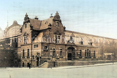 Bahnhof Holstenstraße, re. der Hostenplatz - historisches Foto aus dem Stadtteil Altona Altstadt, Bezirk Hamburg Altona. (1)